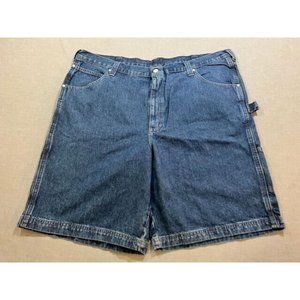 Cherokee Shorts Mens 46‎ Blue Denim Zip Pocketed Belted Button Men.